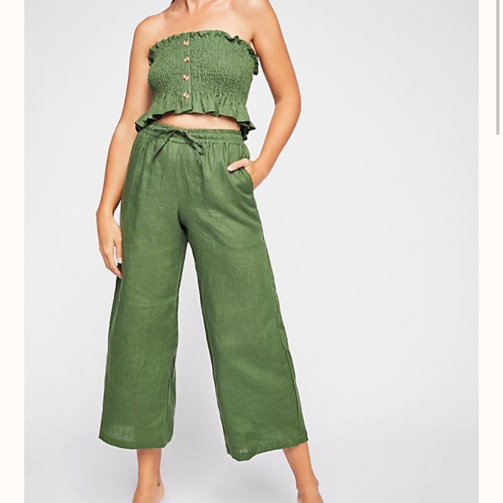 Faithfully the Brand Linen Ivy Set in Green